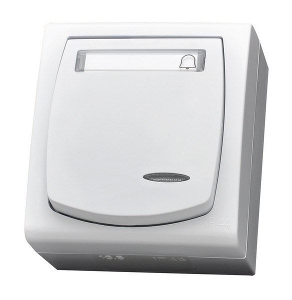 ŁĄCZNIK ZWIERNY "DZWONEK" Z PODŚWIETLENIEM BIAŁY MADERA - ŁNH-6NS/00 - OSPEL