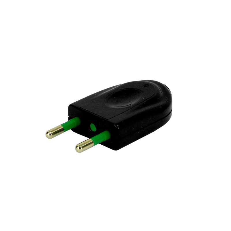 WTYCZKA PŁASKA BEZ UZIEMIENIA 16A 2P FWC CZARNA - 51.222 - ELEKTROPLAST OPATÓWEK