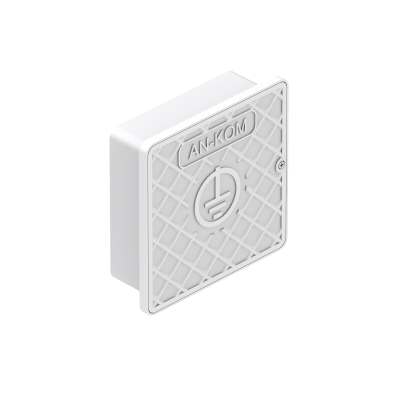 SKRZYNKA PROBIERCZA NA ELEWACJĘ 150 x 150 x 50 BIAŁA TYP AN-60B/B - G645524 - AN-KOM Sp. z o.o.