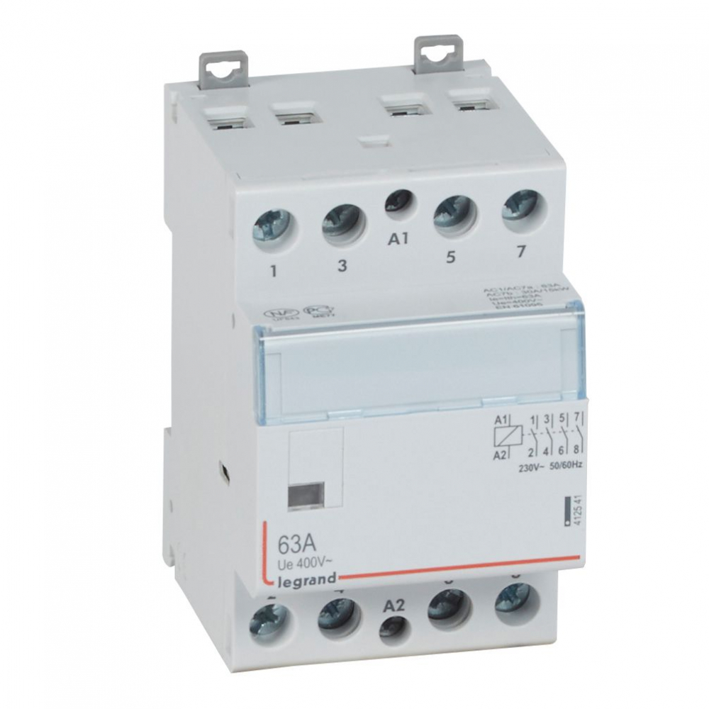 STYCZNIK MODUŁOWY 63A AC1 4 BIEGUNY 4NO STEROWANIE 230V AC SM363 - 412541 - LEGRAND