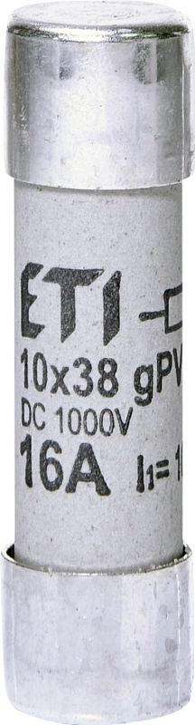 WKŁADKA TOPIKOWA CYLINDRYCZNA PV CH10X38 GPV 16A/1000V UL - 002625107 - ETI