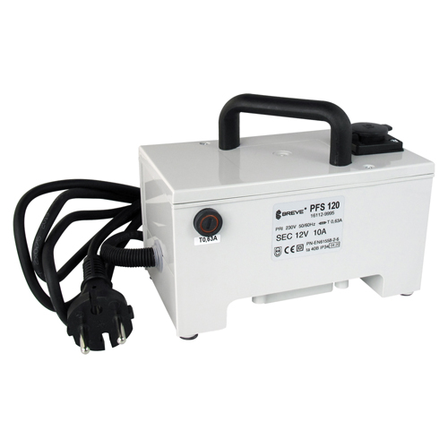 TRANSFORMATOR JEDNOFAZOWY PFS 120 230/ 24V Z ZABEZPIECZENIEM ZE SZNUREM SIECIOWYM - 16124-9997 - BREVE