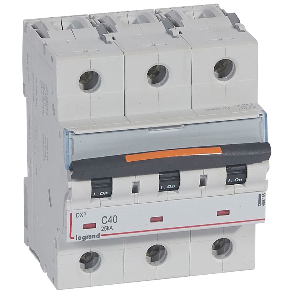 WYŁĄCZNIK NADPRĄDOWY C 40A 3-POLOWY 25KA DX3 S323 - 409785 - LEGRAND