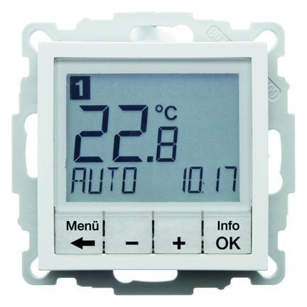 REGULATOR TEMPERATURY ZE STEROWANIEM CZASOWYM ZE STYKIEM ZWIERNYM I ELEMENTEM CENTRALNYM BIAŁY B.3/B.7 - 20441909 - HAGER
