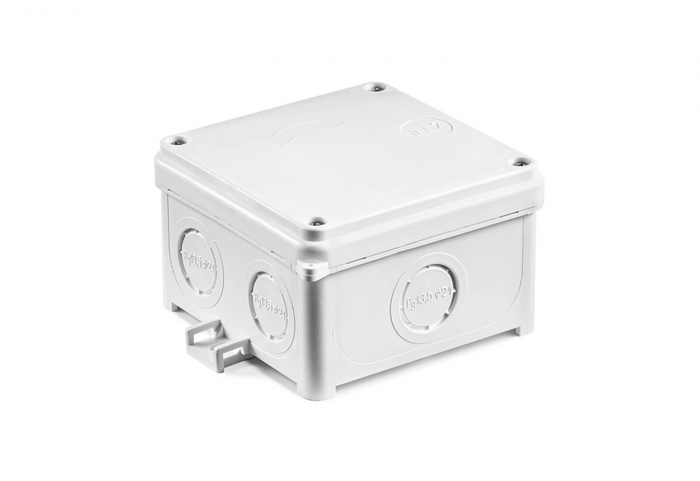 PUSZKA NAŚCIENNA DŁAWNICOWANA 83 X 83 X 53 MM, IP 67 BIAŁY - 35133206 - SIMET