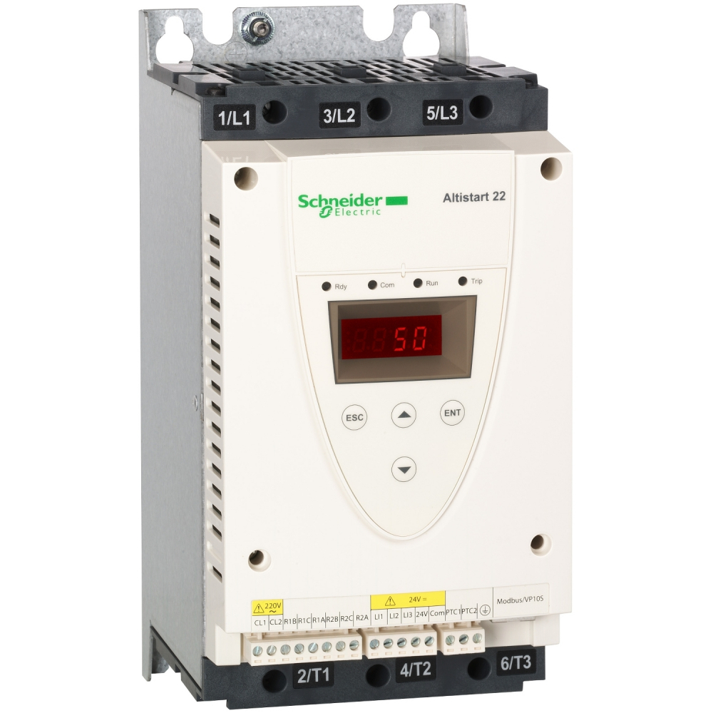 UKŁAD ŁAGODNEGO ROZRUCHU ATS22 3-FAZOWE 230/440VAC 50/60HZ 22KW 47A IP20 - ATS22D47Q - SCHNEIDER ELECTRIC