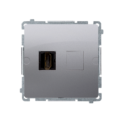 Gniazdo HDMI pojedyncze (moduł); stal inox - BMGHDMI.01/21 - KONTAKT SIMON