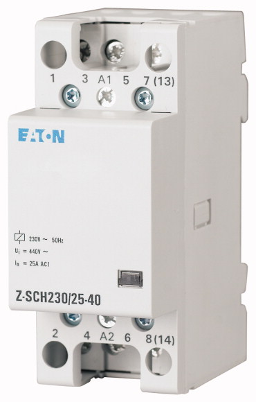 STYCZNIK MODUŁOWY 25A AC1 4 BIEGUNY 3NO-1NC STEROWANIE 230V AC Z-SCH230/40-31 - 248854 - EATON