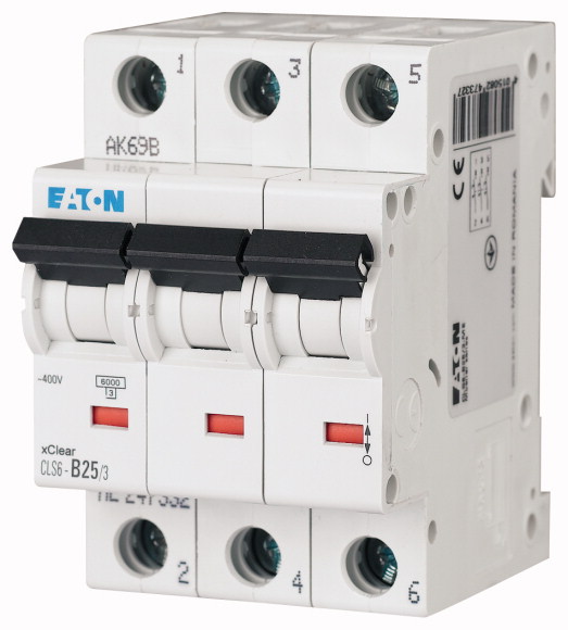 WYŁĄCZNIK NADPRĄDOWY B 10A 3 POLOWY CLS6 - 270406 - EATON