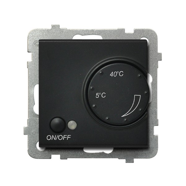REGULATOR TEMPERATURY CZARNY METALIK SONATA - RTP-1R/m/33 - OSPEL