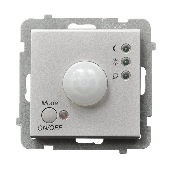 ELEKTRONICZNY CZUJNIK RUCHU SREBRNY MAT SONATA - ŁP-16R/m/38 - OSPEL
