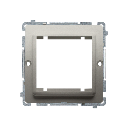 Adapter (przejściówka) na osprzęt standardu 45 × 45 mm. Montaż do puszki na wkręty; satynowy - BMA45/29 - KONTAKT SIMON