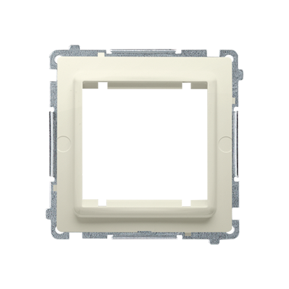 Adapter (przejściówka) na osprzęt standardu 45 × 45 mm. Montaż do puszki na łapki i wkręty; beż - BMA45M/12 - KONTAKT SIMON