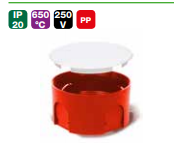 PUSZKA PODTYNK FI 70X37 DO ŚCIAN MUROWANYCH POMARAŃCZOWY PO-70 PRO - 0282-00 - ELEKTRO-PLAST NASIELSK