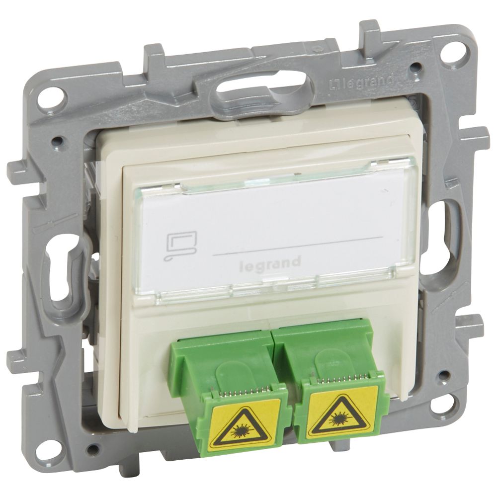 GNIAZDO ŚWIATŁOWODOWE 2XSC/APC KREMOWY NILOE - 664879 - LEGRAND