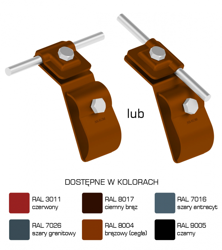 UCHWYT RYNNOWY TYP AN-06C/LA/ - C462016 - AN-KOM Sp. z o.o.