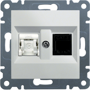 GNIAZDO KOMPUTEROWE RJ11/12 + RJ45 BIAŁY LUMINA - WL2210 - HAGER