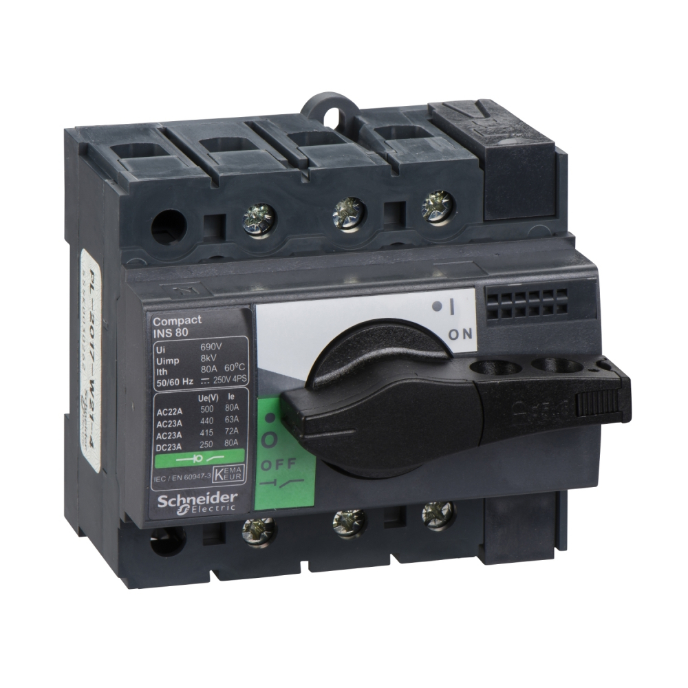 ROZŁĄCZNIK 80A 3 POLOWY INS80 - 28904 - SCHNEIDER ELECTRIC