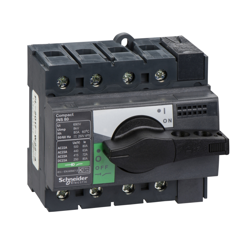 ROZŁĄCZNIK 80A 4 POLOWY INS80 - 28905 - SCHNEIDER ELECTRIC