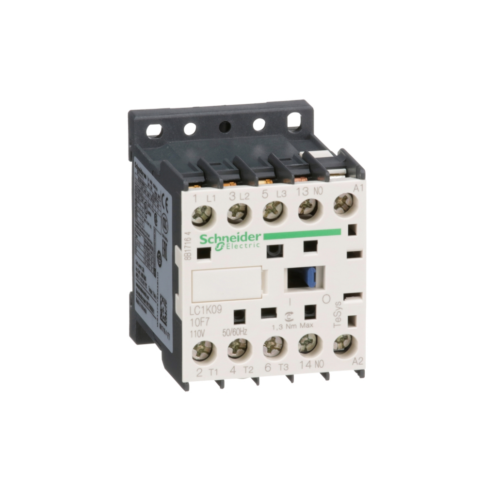 STYCZNIK MOCY 9A AC3 3 POLOWY 1NO CEWKA 110VAC ZACISKI SKRZYNKOWE TESYS K - LC1K0910F7 - SCHNEIDER ELECTRIC