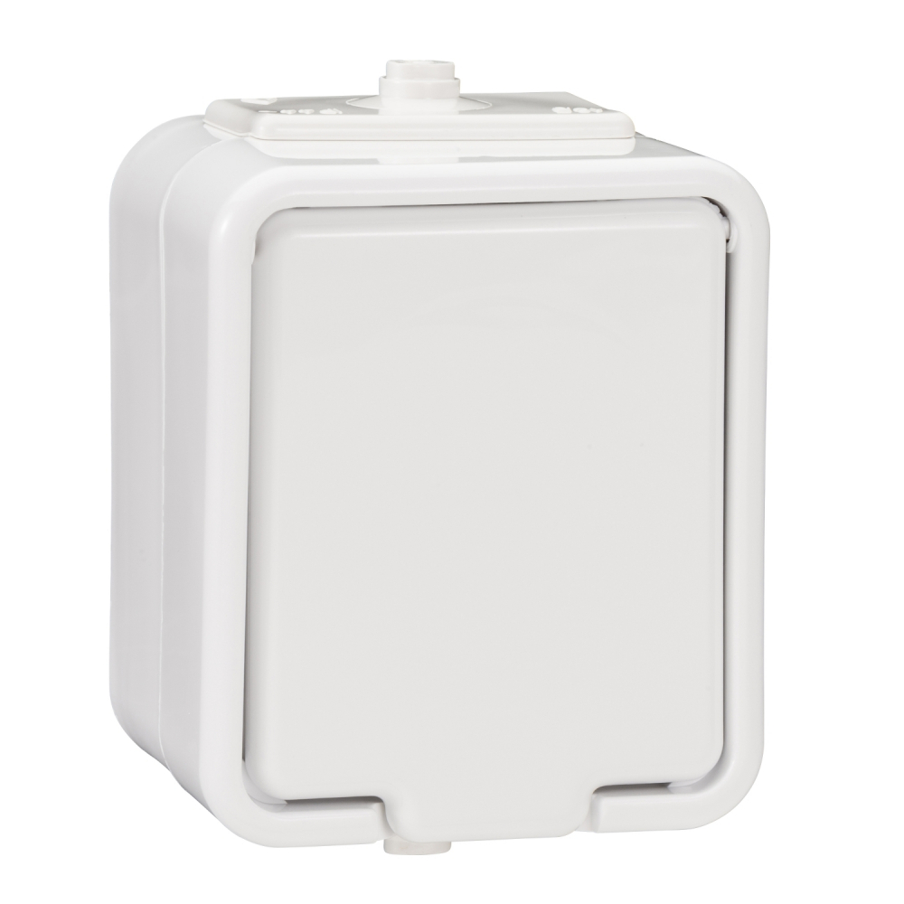 GNIAZDO POJEDYNCZE Z UZIEMIENIEM 2P+Z HERMETYCZNE NATYNKOWE ZACISKI ŚRUBOWE 16A 250V IP44 BIAŁY CEDAR - NT130H01 - SCHNEIDER ELECTRIC