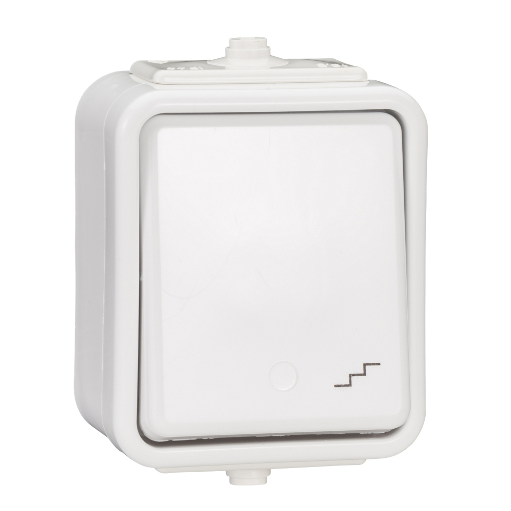 ŁĄCZNIK SCHODOWY POJEDYNCZY HERMETYCZNY NATYNKOWY IP44 WNT-600C 10A 250V BIAŁY CEDAR - WNT600C01 - SCHNEIDER ELECTRIC