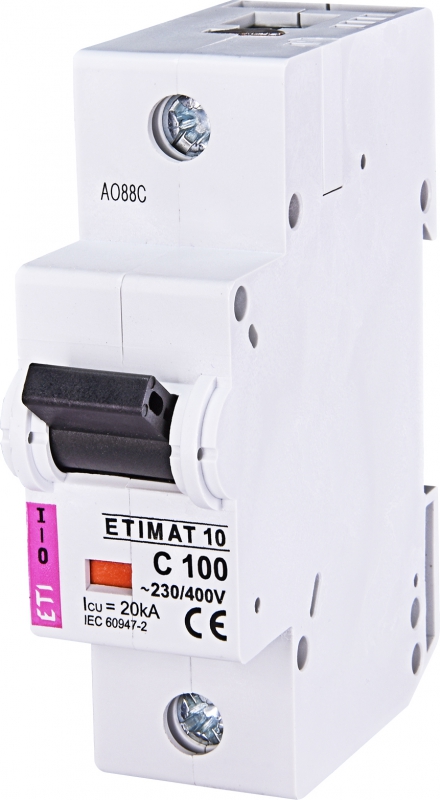 WYŁĄCZNIK NADPRĄDOWY ETIMAT 10 1P C100 - 002131732 - ETI