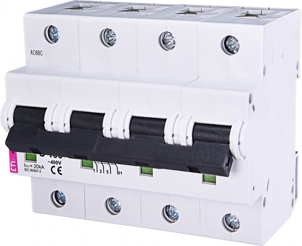WYŁĄCZNIK NADPRĄDOWY ETIMAT 10 3P+N C100 - 002136732 - ETI