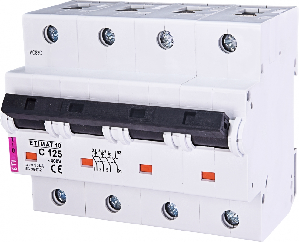 WYŁĄCZNIK NADPRĄDOWY ETIMAT 10 3P+N C125 - 002136733 - ETI