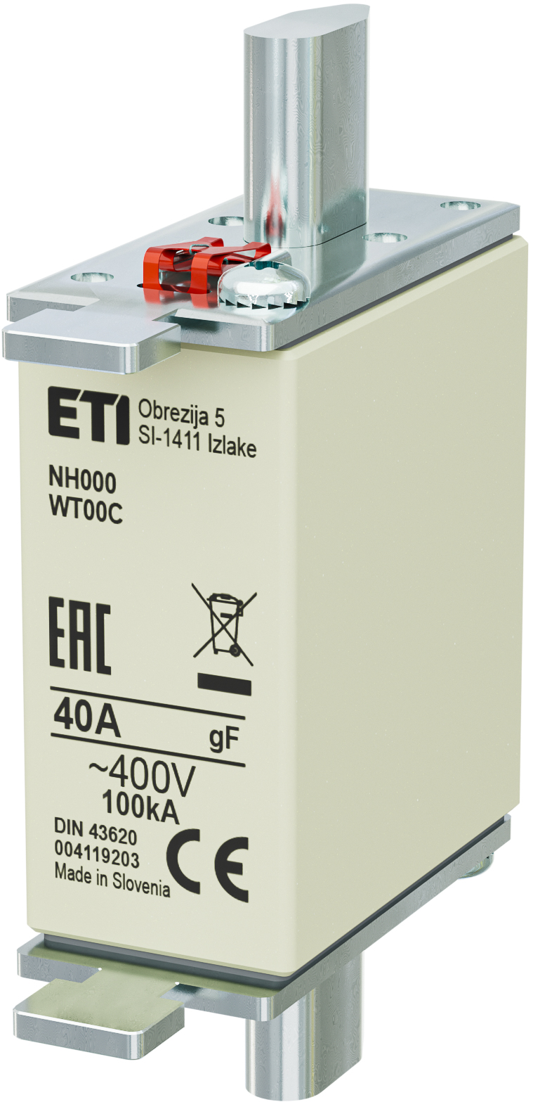 WKŁADKA TOPIKOWA NH - SZYBKA NH000 GF 40A/400V - 004119203 - ETI