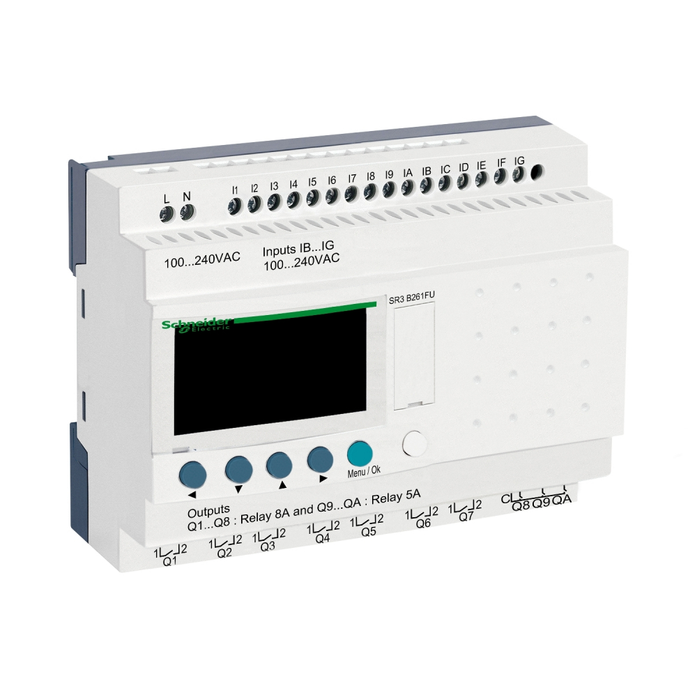 STEROWNIK ZELIO LE 16WE_D/10WY_P 240VAC RTC/LCD - SR3B261FU - SCHNEIDER ELECTRIC