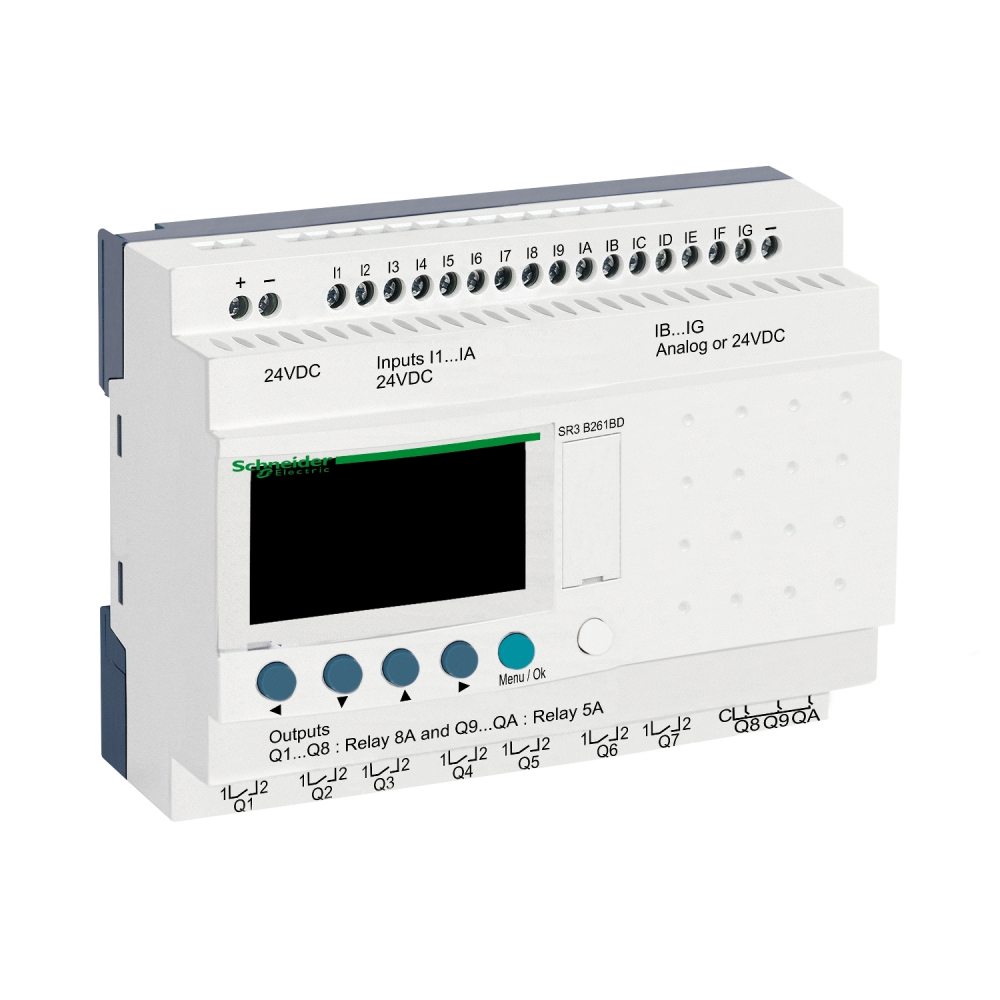 STEROWNIK ZELIO LE 16WE_D/10WY_P 24VDC RTC/LCD - SR3B261BD - SCHNEIDER ELECTRIC