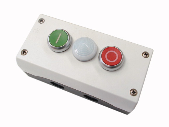 KASETA STEROWNICZA 3-OTWOROWA START/STOP LAMPKA BIAŁA M22-I3-M2 - 216533 - EATON