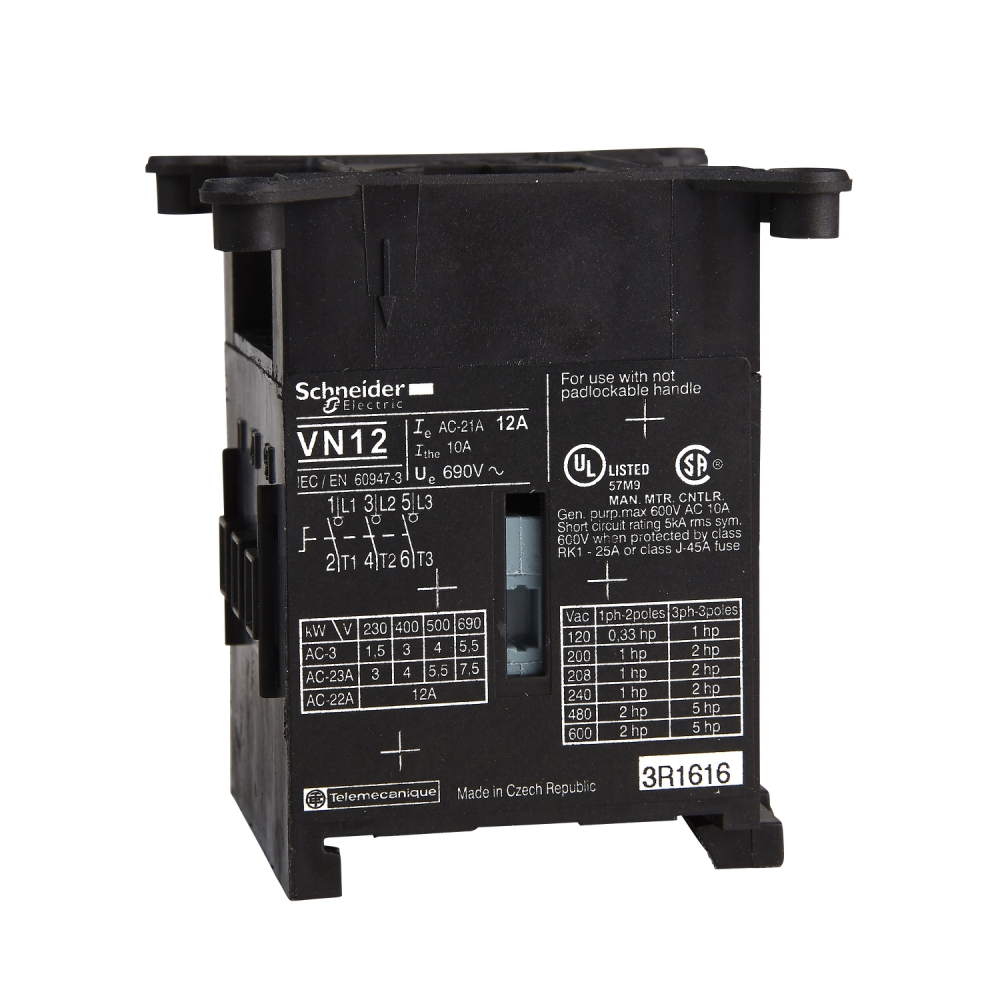 MODUŁ GŁÓWNY ROZŁĄCZNIKA 12A 3P TESYS VARIO - VN12 - SCHNEIDER ELECTRIC