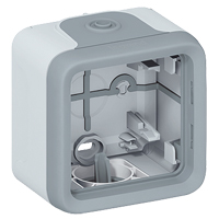 PUSZKA POJEDYNCZA NATYNKOWA SZARY PLEXO55 - 069651 - LEGRAND