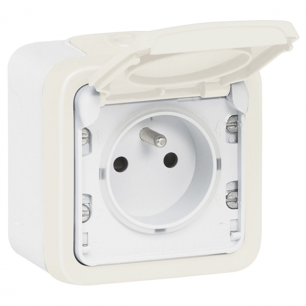 PUSZKA POJEDYNCZA NATYNKOWA BIAŁY/ECRU PLEXO55 - 069689 - LEGRAND