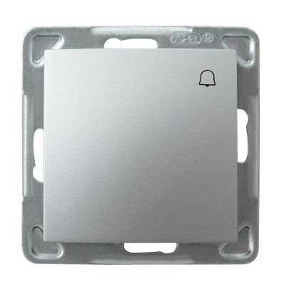 ŁĄCZNIK ZWIERNY DZWONEK ZACISKI AUTOMATYCZNE 10AX 250V IP20 SREBRNY IMPRESJA - ŁP-6Y/m/18 - OSPEL