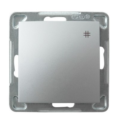 ŁĄCZNIK KRZYŻOWY ZACISKI AUTOMATYCZNE 16AX 250V IP20 SREBRNY IMPRESJA - ŁP-4Y/m/18 - OSPEL