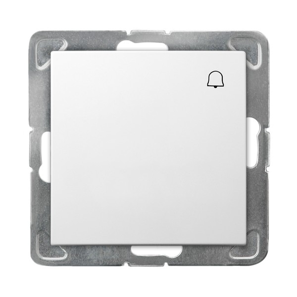 ŁĄCZNIK ZWIERNY DZWONEK ZACISKI AUTOMATYCZNE 10AX 250V IP20 BIAŁY IMPRESJA - ŁP-6Y/m/00 - OSPEL