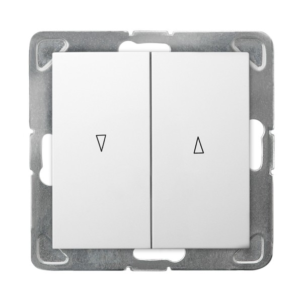 ŁĄCZNIK ŻALUZJOWY ZWIERNY ZACISKI AUTOMATYCZNE 10AX 250V IP20 BIAŁY IMPRESJA - ŁP-7Y/m/00 - OSPEL