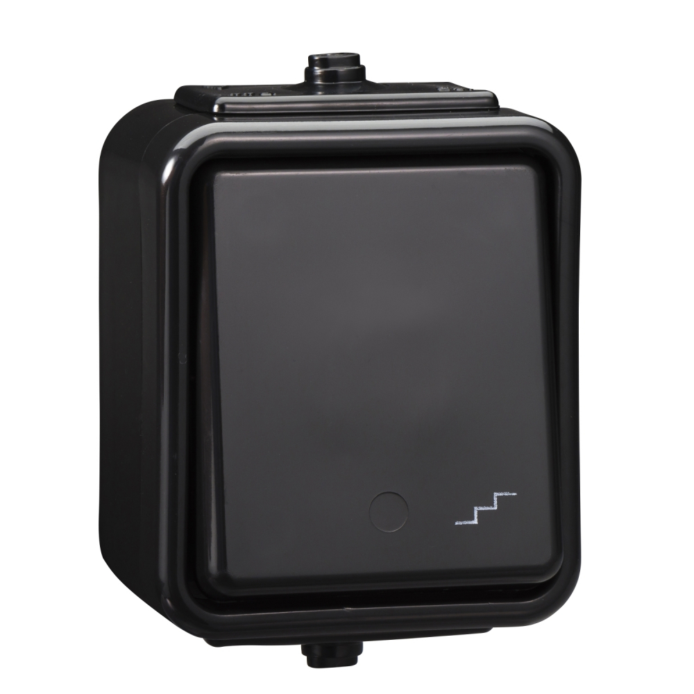 ŁĄCZNIK SCHODOWY POJEDYNCZY HERMETYCZNY NATYNKOWY IP44 WNT-600C 10A 250V CZARNY CEDAR - WNT600C05 - SCHNEIDER ELECTRIC