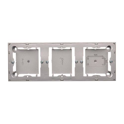 Puszka natynkowa płytka (31mm) potrójna; stal inox - MPN3/21 - KONTAKT SIMON