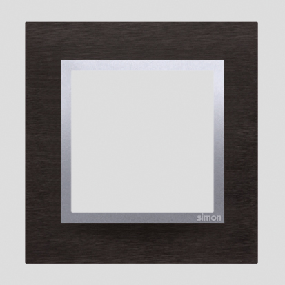 Ramka 1-krotna Nature-Metal, INOX YIN, IP20/IP44* (*IP44-należy zastosować uszczelkę ramki DUN1) - DRN1/78 - KONTAKT SIMON
