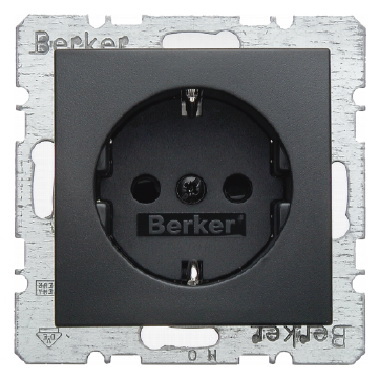 GNIAZDO SCHUKO ANTRACYT B.KWADRAT/B.3/B.7 - 47231606 - HAGER