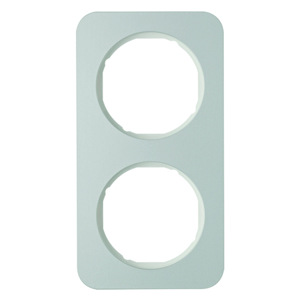RAMKA PODWÓJNA ALUMINIUM/BIAŁY R.1 - 10122174 - HAGER