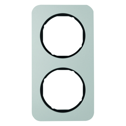 RAMKA PODWÓJNA ALUMINIUM/CZARNY R.1 - 10122184 - HAGER