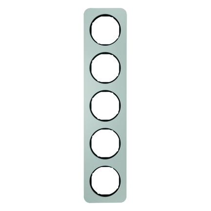 RAMKA PIĘCIOKROTNA ALUMINIUM/CZARNY R.1 - 10152184 - HAGER