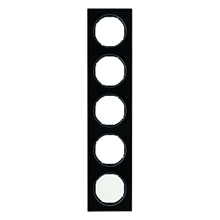 RAMKA PIĘCIOKROTNA SZKŁO CZARNY R.3 - 10152216 - HAGER