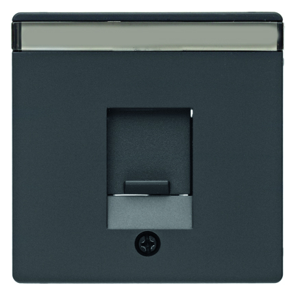 ELEMENT CENTRALNY Z ZASUWĄ CHRONIĄCĄ PRZED KURZEM ANTRACYT AKSAMIT Q.1/Q.3 - 11706086 - HAGER