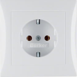 GNIAZDO SCHUKO KOMPLET BIAŁY POŁYSK S.1 - 47428989 - HAGER